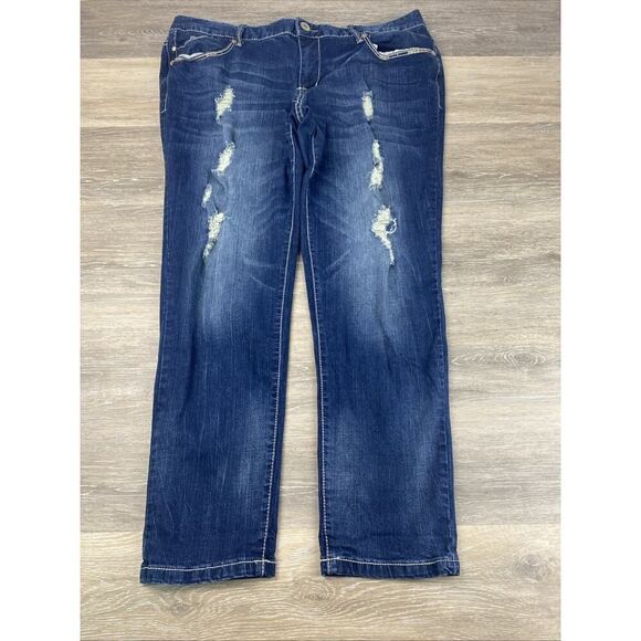 Ariya Jeans Women’s Size 20 Jeans Embroidered Flap Pocket Embellished 40x31 - Picture 1 of 11